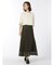 m.f.エディトリアル レース ロングフレアースカート