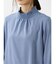 シャーリングハイネック 長袖プルオーバーブラウス