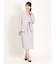 m.f.エディトリアル ダブルクロス セットアップ サックワンピース ライトグレー
