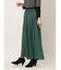 ギャザープリーツ ワイドパンツ 緑