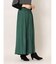 ギャザープリーツ ワイドパンツ 緑