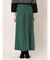 ギャザープリーツ ワイドパンツ 緑