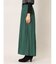 ギャザープリーツ ワイドパンツ 緑