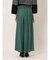 ギャザープリーツ ワイドパンツ 緑