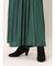 ギャザープリーツ ワイドパンツ 緑