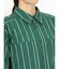 ストライプ柄 レギュラーカラー長袖ブラウス