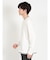 レーヨンナイロン フェイクレイヤード クルーネック長袖Tシャツ