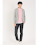 レーヨンナイロン フェイクレイヤード クルーネック長袖Tシャツ