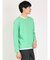 レーヨンナイロン フェイクレイヤード クルーネック長袖Tシャツ