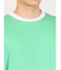 レーヨンナイロン フェイクレイヤード クルーネック長袖Tシャツ