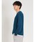 レーヨンナイロン フェイクレイヤード クルーネック長袖Tシャツ