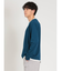 レーヨンナイロン フェイクレイヤード クルーネック長袖Tシャツ
