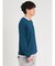 レーヨンナイロン フェイクレイヤード クルーネック長袖Tシャツ