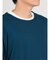 レーヨンナイロン フェイクレイヤード クルーネック長袖Tシャツ