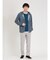 レーヨンナイロン フェイクレイヤード クルーネック長袖Tシャツ