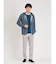 レーヨンナイロン フェイクレイヤード クルーネック長袖Tシャツ
