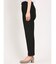 レーヨン混ストレッチ ベルト付きテーパードパンツ