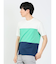 三段切替 クルーネック半袖Tシャツ