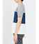 三段切替 クルーネック半袖Tシャツ