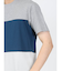 三段切替 クルーネック半袖Tシャツ