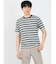 ミックスボーダー クルーネック半袖Tシャツ