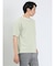 鹿の子 フェイクキーネック半袖Tシャツ