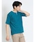 鹿の子 フェイクキーネック半袖Tシャツ