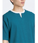 鹿の子 フェイクキーネック半袖Tシャツ