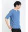 鹿の子 フェイクキーネック半袖Tシャツ