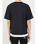 kaule 裾フェイクレイヤード クルーネック半袖Ｔシャツ