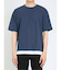 kaule 裾フェイクレイヤード クルーネック半袖Ｔシャツ