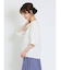 マルレーヌジョベル/MARLENE JOBERT 接触冷感 クルーネック 5分袖タックTシャツ