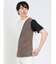 接触冷感 切替クルーネック半袖Tシャツ