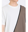 接触冷感 切替クルーネック半袖Tシャツ