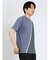 接触冷感 切替クルーネック半袖Tシャツ