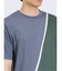 接触冷感 切替クルーネック半袖Tシャツ