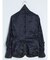 ウール混チェック柄 1ボタンジャケット 紺(セットアップ可能)