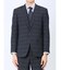 ストレッチウォッシャブル レギュラーフィット 2ボタン3ピーススーツ チェック紺