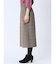 先染めチェック フロントプリーツスカート