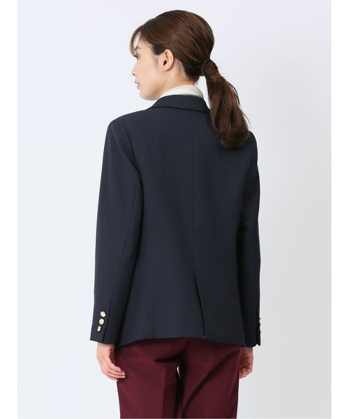 ms　　メランジツイル ダブル ジャケット　ネイビー　40 green label relaxing（グリーンレーベルリラクシング）の「メランジ