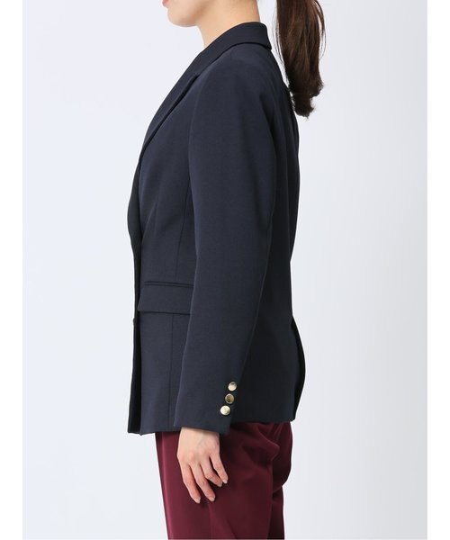 ラナテック メランジツイル ダブルジャケット 紺｜エムエフ