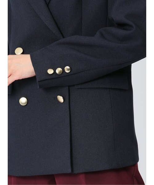 ラナテック メランジツイル ダブルジャケット 紺｜エムエフ