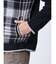 配色チェック柄 ドンキーネックニットアウター
