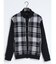 配色チェック柄 ドンキーネックニットアウター