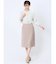 ストレッチウォッシャブル フレアースカート 茶(セットアップ可能)