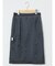ウール混インディゴ調 タイトスカート(セットアップ可能)