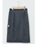 ウール混インディゴ調 タイトスカート(セットアップ可能)