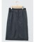 ウール混インディゴ調 タイトスカート(セットアップ可能)