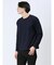 リンクスジャガードチェック フェイククルーネック長袖Tシャツ