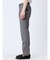 リネン混 スリムフィット ノータックパンツ グレー(セットアップ可能)